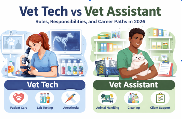 Vet Tech vs Vet Assistant Roles, Responsibilities, and Career Paths in 2026