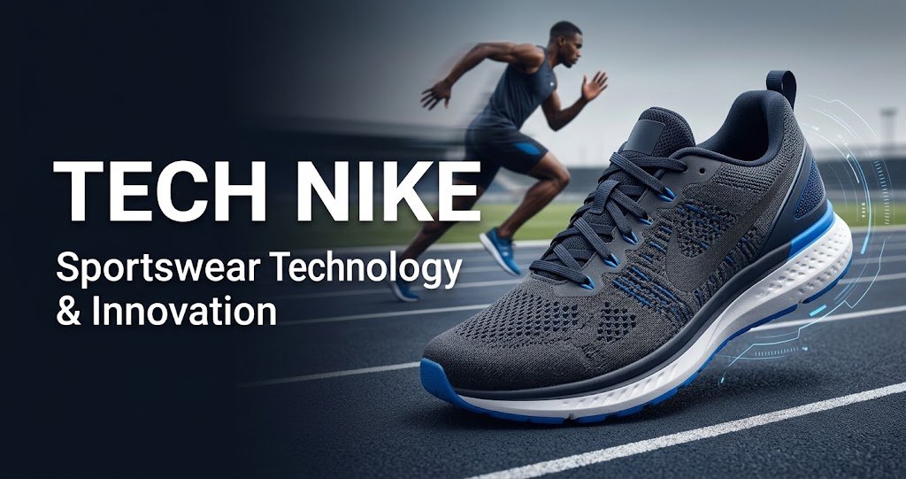 Tech Nike sportswear technology featuring modern running shoes, advanced cushioning, and lightweight performance materials.